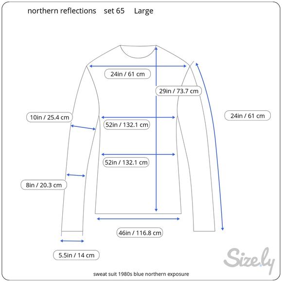 sweat suit 1980s blue northern exposure - Picture 3 of 13
